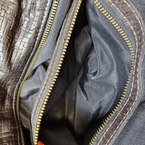 Aleya New York Genuine Woven Leather Brown Shoulder Purse Bag Vintage Travel - Picture 10 of 12